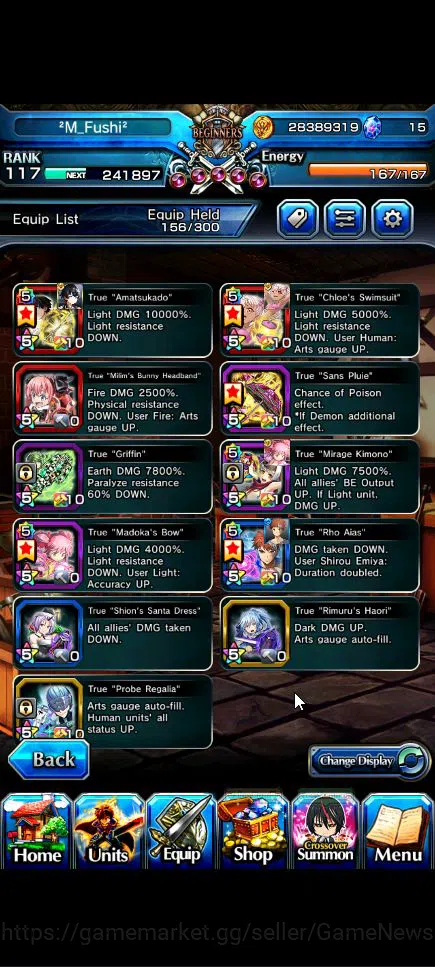 Grand Summoners Accounts Global|Rank 117|15 Ascend+6 TW|[Emiyu,S Chloe,Isli image 17