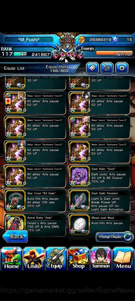 Grand Summoners Accounts Global|Rank 117|15 Ascend+6 TW|[Emiyu,S Chloe,Isli image 6