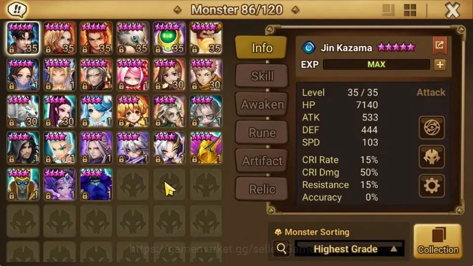 Summoners War: Sky Arena Accounts GLOBAL Lv 100|1 LD[Sigrid]|21 Total NB5[Shi Hou,Ga image 10