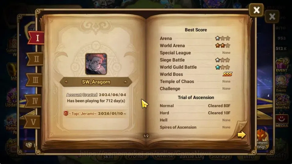 Summoners War: Sky Arena Accounts GLOBAL Lv 100|1 LD[Sigrid]|21 Total NB5[Shi Hou,Ga image 3