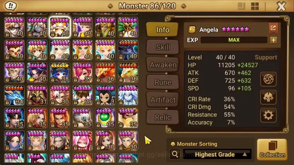 Summoners War: Sky Arena Accounts GLOBAL Lv 100|1 LD[Sigrid]|21 Total NB5[Shi Hou,Ga image 9
