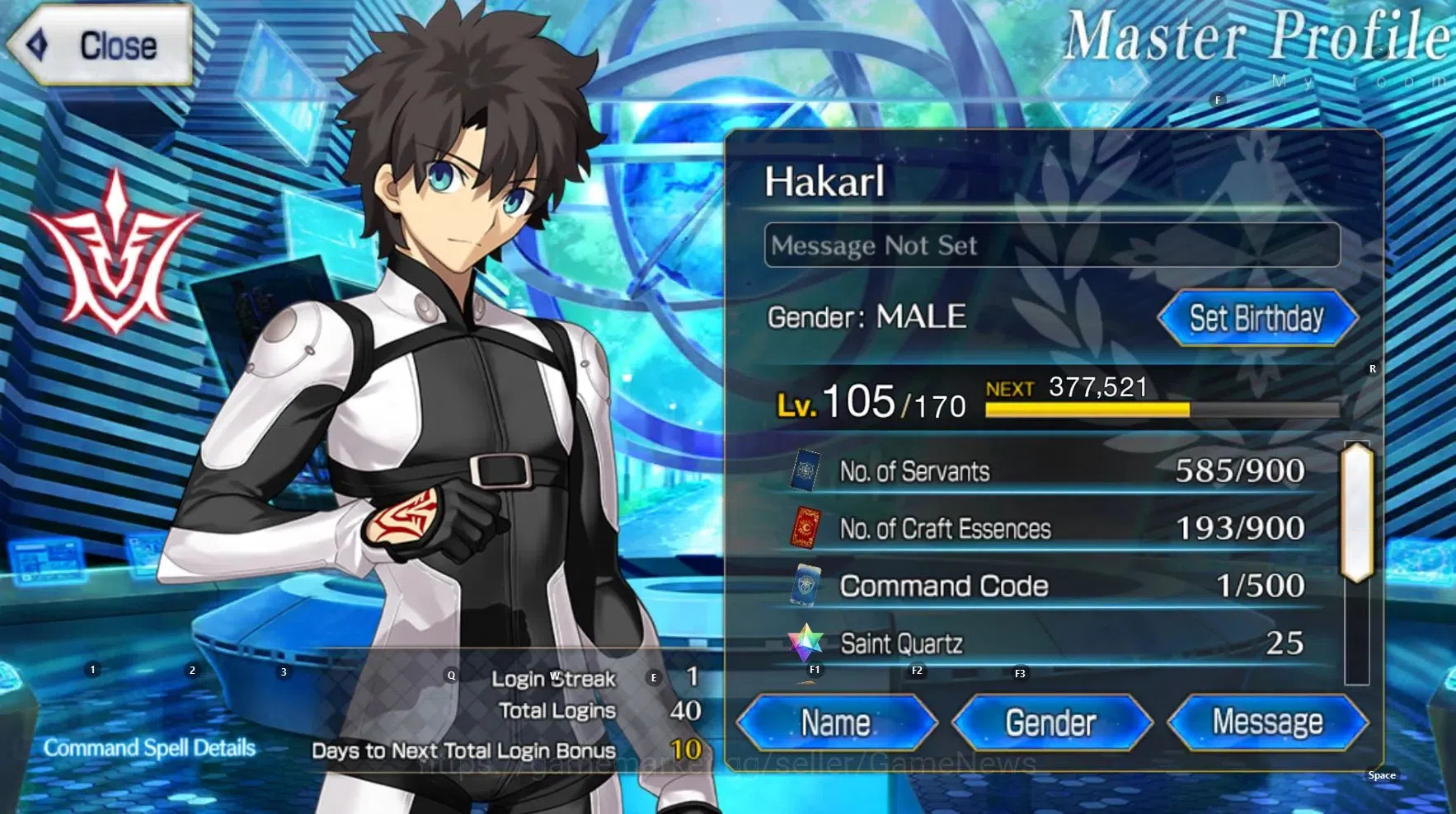 Fate-Grand Order Accounts NA Lv 113 | 3 Limited SSR(Skadi Ruler,Merlin,Jeanne Archer,Waver,JacktheRipper)|Code|BD 1