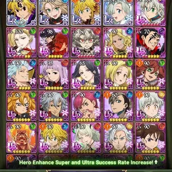 The Seven Deadly Sins: Grand Cross Accounts Others ASIA|2.6M Power|4LR: N Meliodas, Roxy M, P Elizabeth