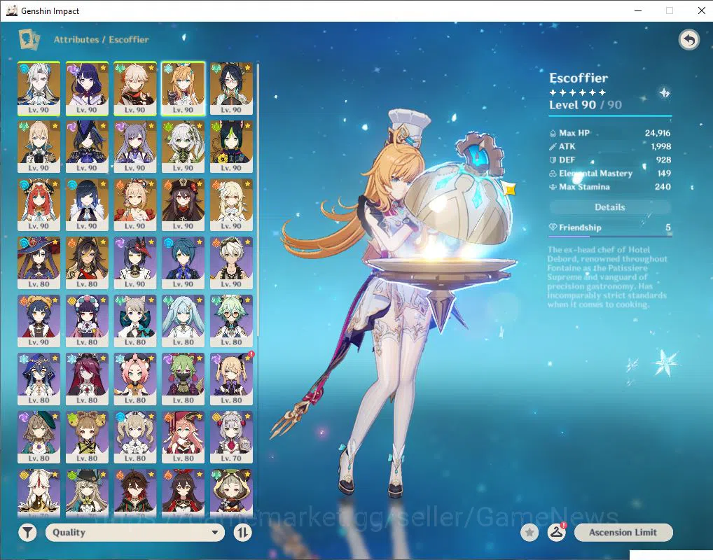 Genshin Impact Accounts ASIA|AR 60|11 Limited +12(*5Weapon)|[HuTaoC1,Raide image 3