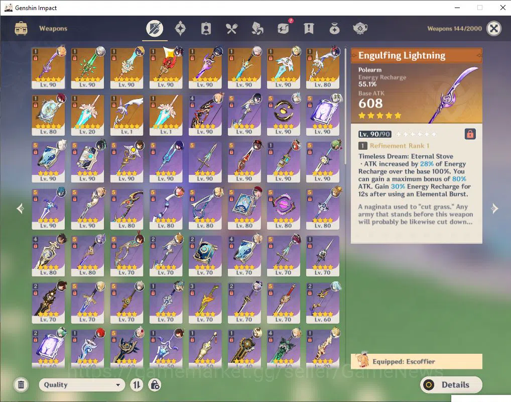 Genshin Impact Accounts ASIA|AR 60|11 Limited +12(*5Weapon)|[HuTaoC1,Raide image 8