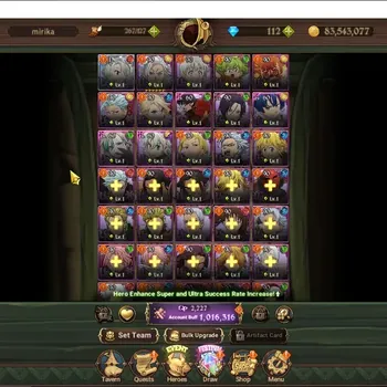 The Seven Deadly Sins: Grand Cross Accounts Midgame GLOBAL|1M CC|112 DM|1 LR,5 UR|P Eli,Meresca,YK