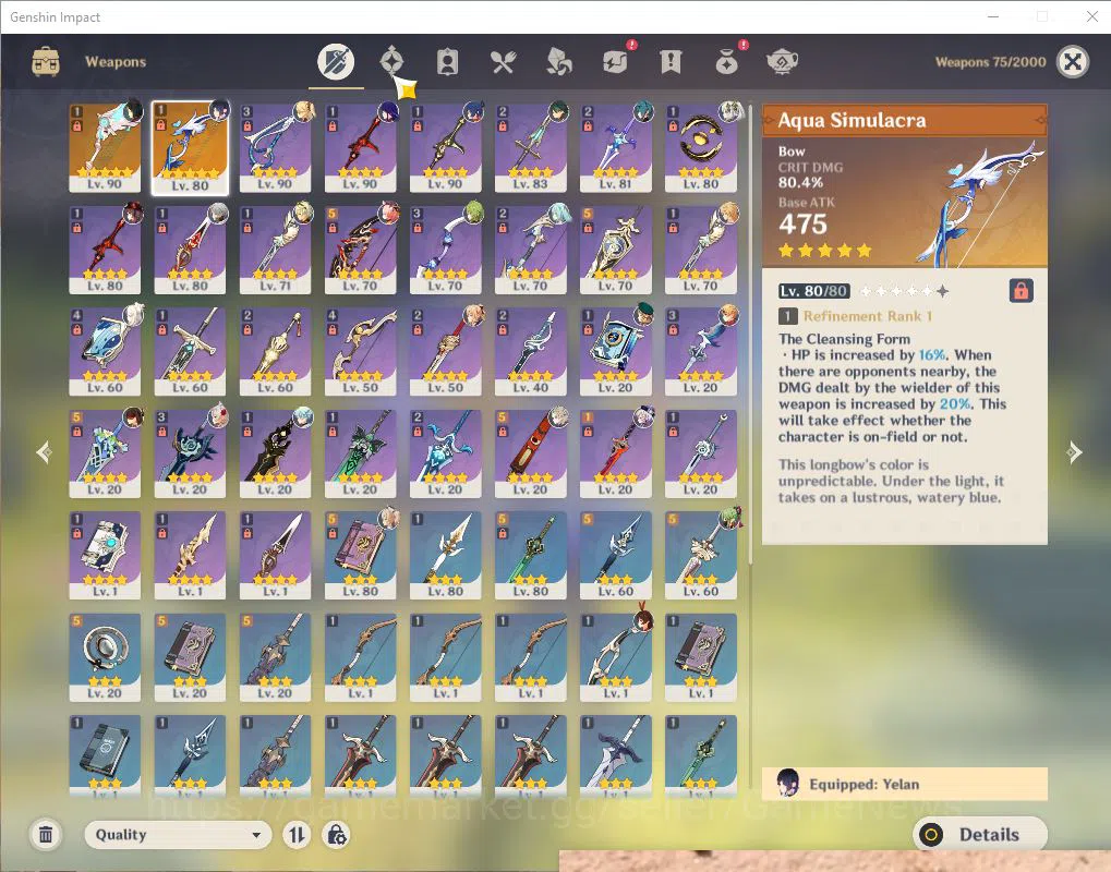 Genshin Impact Accounts Asia|AR 56|6 Limited +2(*5Weapon)| Hu'Tao+C1,Yelan image 5