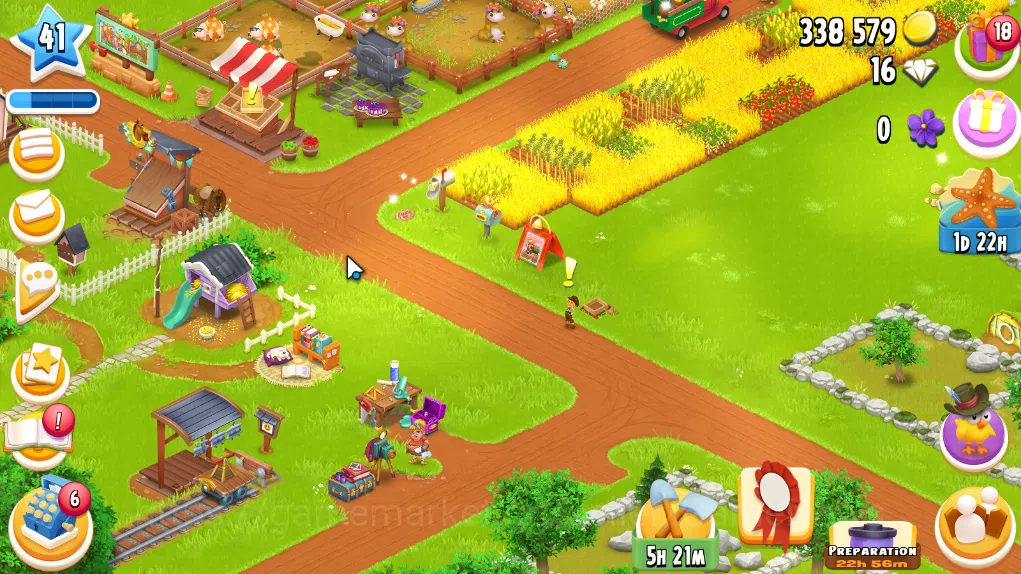 Hay Day Accounts Level 41 | Barn Storage 1100 + Silo Storage 625 | 338k Coins, 16 Diamonds |CN ON|Log Supercell ID|Take 3