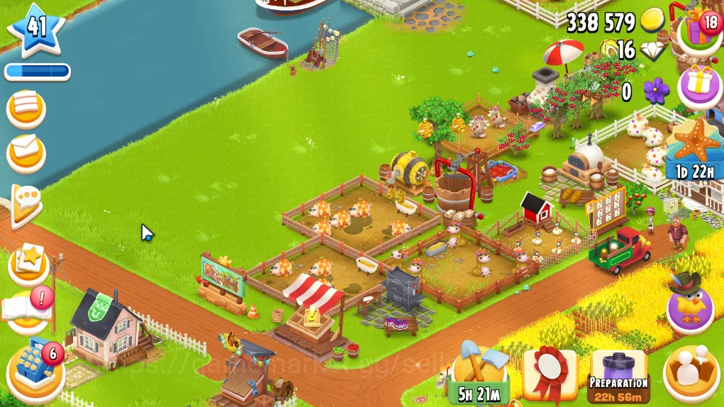 Hay Day Accounts Level 41 | Barn Storage 1100 + Silo Storage 625 | 338k Coins, 16 Diamonds |CN ON|Log Supercell ID|Take 4