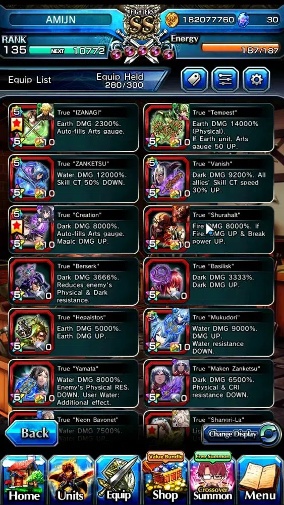 Grand Summoners Accounts Global|Rank 135|33 Ascend+18 TW|(S Miyu,S Emiya,Ch image 5
