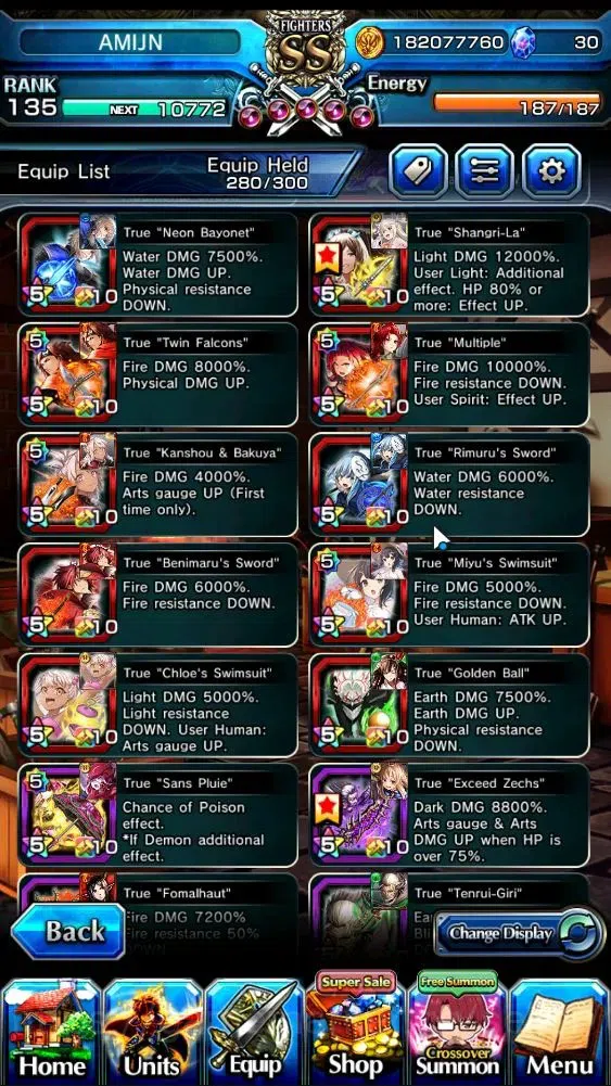 Grand Summoners Accounts Global|Rank 135|33 Ascend+18 TW|(S Miyu,S Emiya,Ch image 6