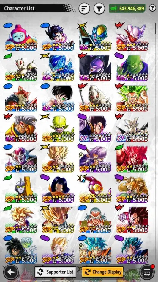 Dragon Ball Legends Accounts 343M TotalPwr|LV157|5 UL+1 LR+8 LL|Super Saiyan Go image 3