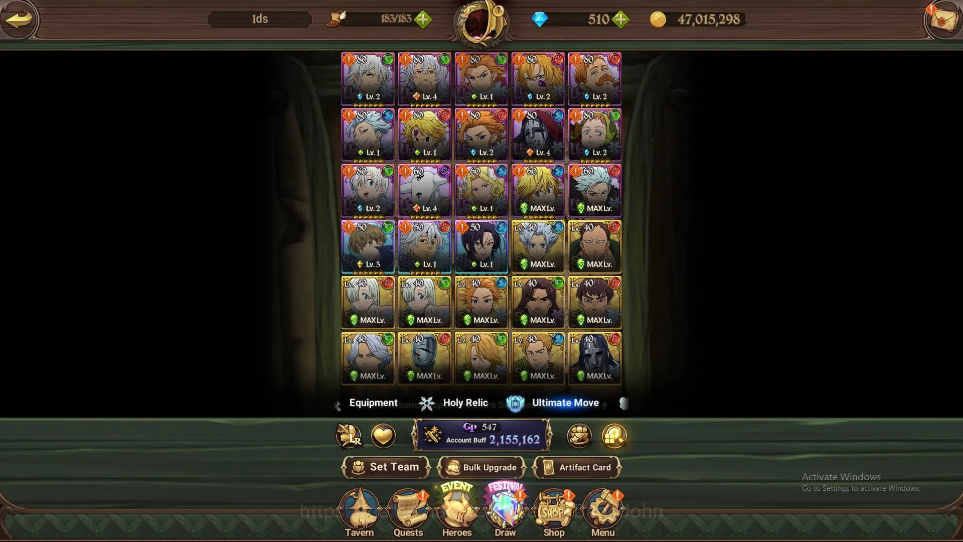 The Seven Deadly Sins: Grand Cross Accounts Asia|2,1M CC|510 DM|7 UR|Mael5/6,Menor4/6,Salos3/6 image 10