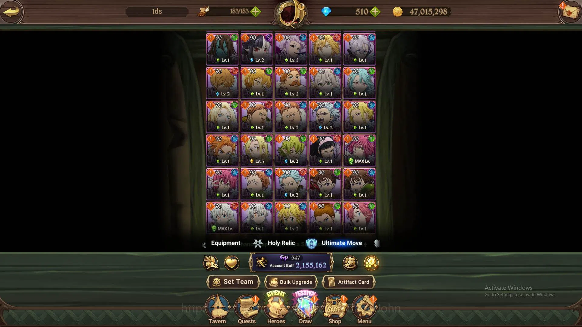 The Seven Deadly Sins: Grand Cross Accounts Asia|2,1M CC|510 DM|7 UR|Mael5/6,Menor4/6,Salos3/6 image 9