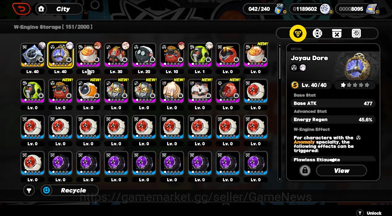 Zenless Zone Zero Accounts Starter ASIA|IK 34|S1 CH4|8095 Poly +15 EMT 2 Limited [Velina +Sign,Pyrois M2 +Sign]+1 STD 7