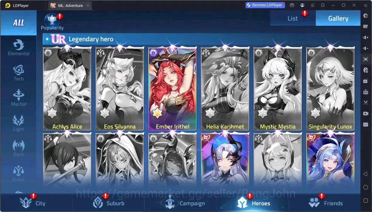 Mobile Legends: Adventure Accounts Global |LV 140|119M Power |VIP 9|Camp 63-25|Hero 188 |5 UR (Skuld Norns)|21 Awaken|4 7