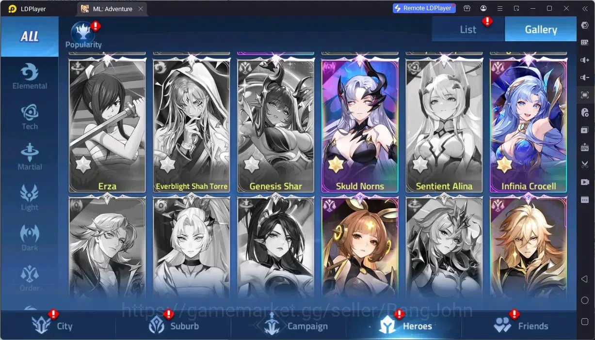 Mobile Legends: Adventure Accounts Global |LV 140|119M Power |VIP 9|Camp 63-25|Hero 188 |5 UR (Skuld Norns)|21 Awaken|4 8