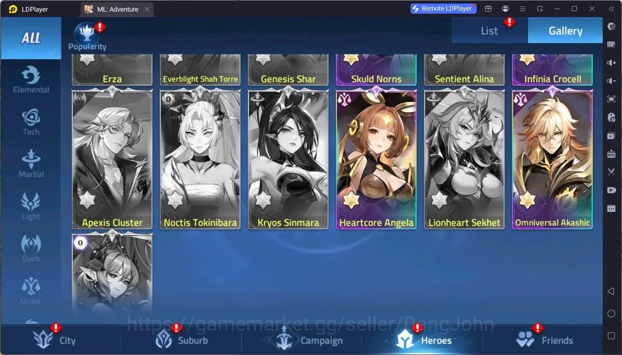 Mobile Legends: Adventure Accounts Global |LV 140|119M Power |VIP 9|Camp 63-25|Hero 188 |5 UR (Skuld Norns)|21 Awaken|4 9