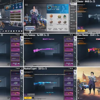 PUBG Mobile Accounts #159 | LV 54 - 60 SET M416 GLACIER LV3 SCAR-L CHOW BLASTER MAXX | 9 WEAPON LAB 2 KILL MESS | 3X ROYALE