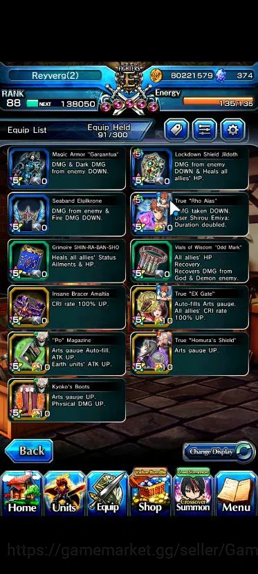 Grand Summoners Accounts Global|Rank 88|12 Ascend|[2x Okarun TW,Emiya TW,S  image 10