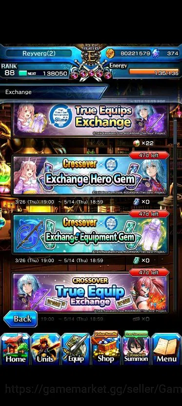 Grand Summoners Accounts Global|Rank 88|12 Ascend|[2x Okarun TW,Emiya TW,S  image 12
