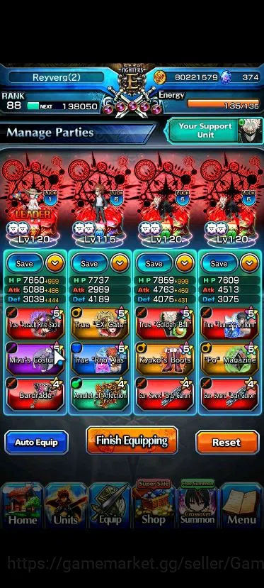 Grand Summoners Accounts Global|Rank 88|12 Ascend|[2x Okarun TW,Emiya TW,S  image 3