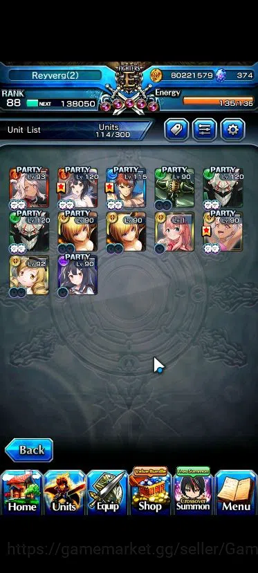 Grand Summoners Accounts Global|Rank 88|12 Ascend|[2x Okarun TW,Emiya TW,S  image 4