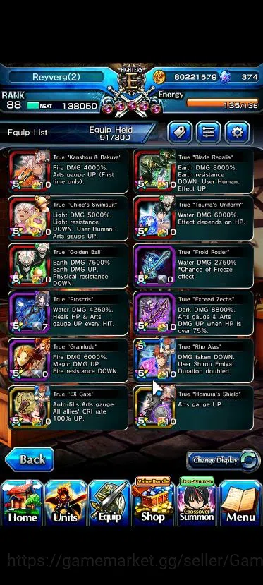 Grand Summoners Accounts Global|Rank 88|12 Ascend|[2x Okarun TW,Emiya TW,S  image 6