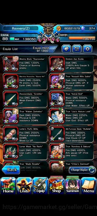Grand Summoners Accounts Global|Rank 88|12 Ascend|[2x Okarun TW,Emiya TW,S  image 7