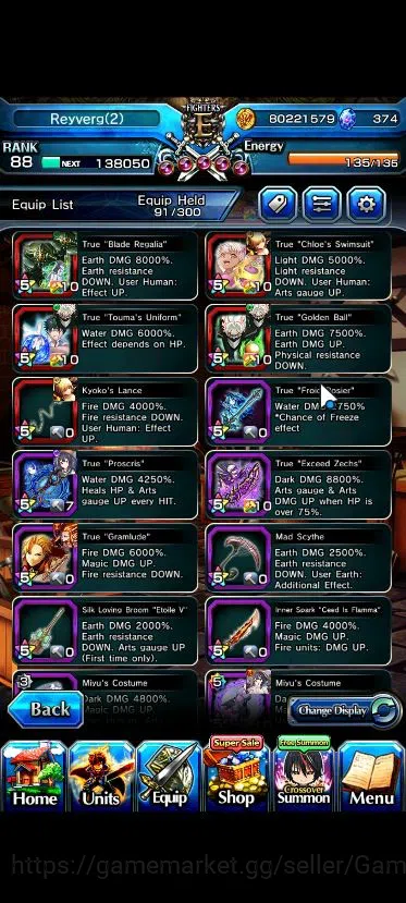 Grand Summoners Accounts Global|Rank 88|12 Ascend|[2x Okarun TW,Emiya TW,S  image 8