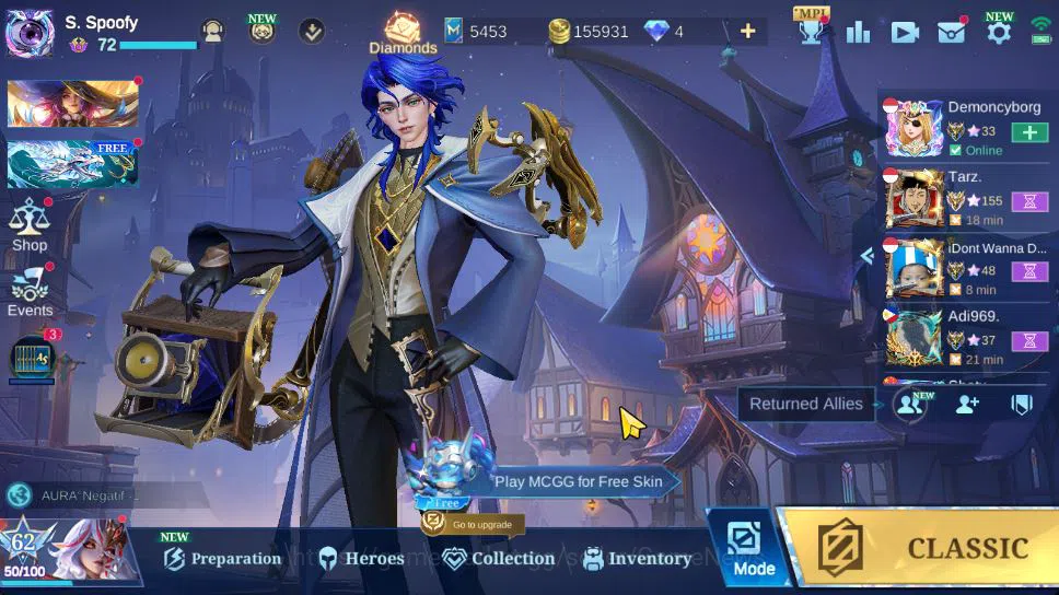 Mobile Legends: Bang Bang Accounts Hero 132|Skin 330|High Glory 71|Kishin-Lancelot,KO image 2