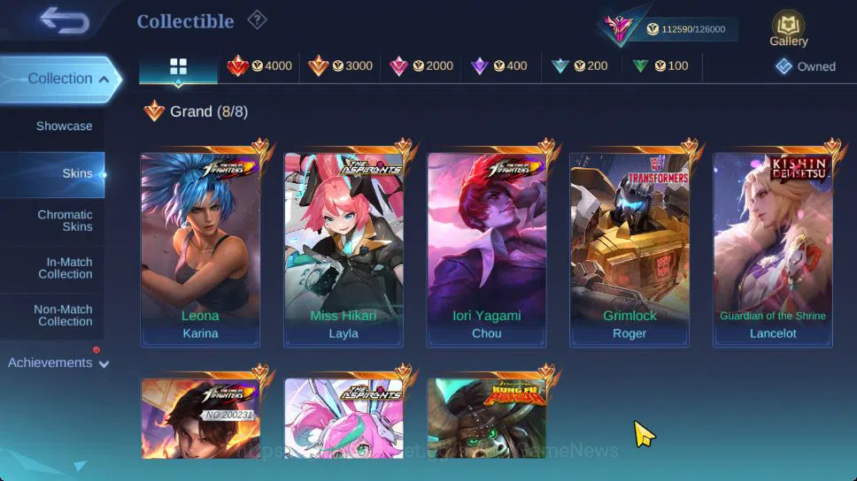 Mobile Legends: Bang Bang Accounts Hero 132|Skin 330|High Glory 71|Kishin-Lancelot,KO image 6