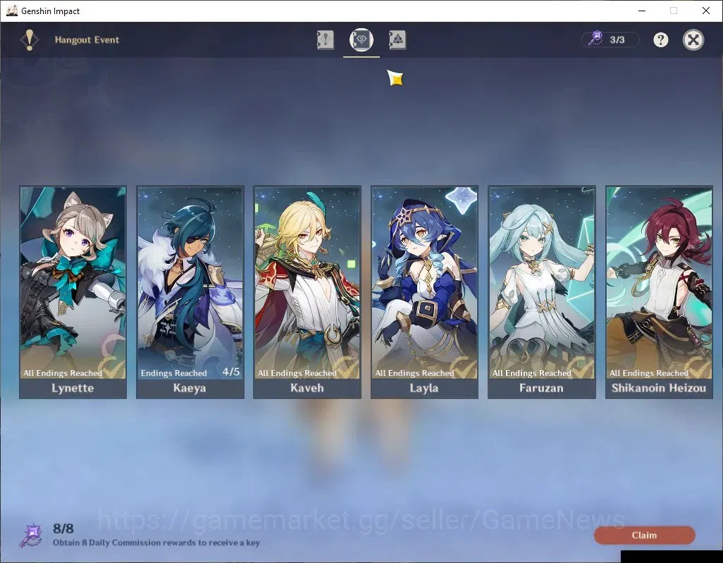 Genshin Impact Accounts ASIA|AR58|9Limited+(*5Weapon)|Arlecchino+Sign,Ziba image 15