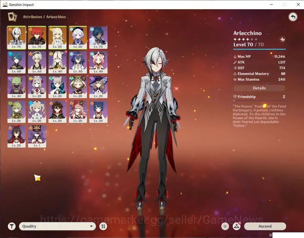Genshin Impact Accounts Asia |AR 41|1 Limited+18(*4Charater)| Arlecchino | image 3