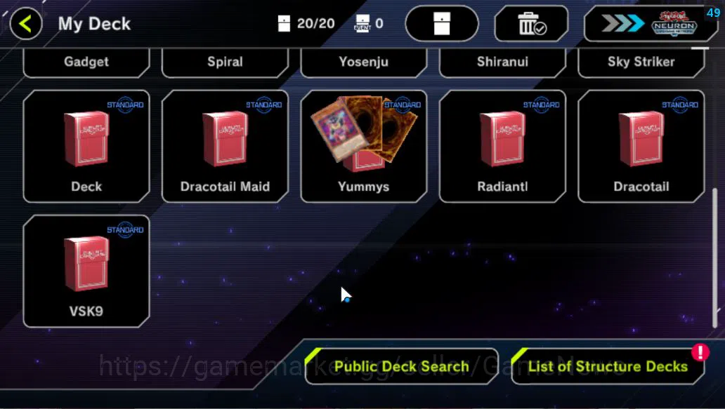 Yu-Gi-Oh! Master Duel Accounts Starter Lv 18 | 20 Deck | VSK9,Yummys,Dragonmaid,yummys,Dracotail Maid,TimeLord,Etc|Ranked 3