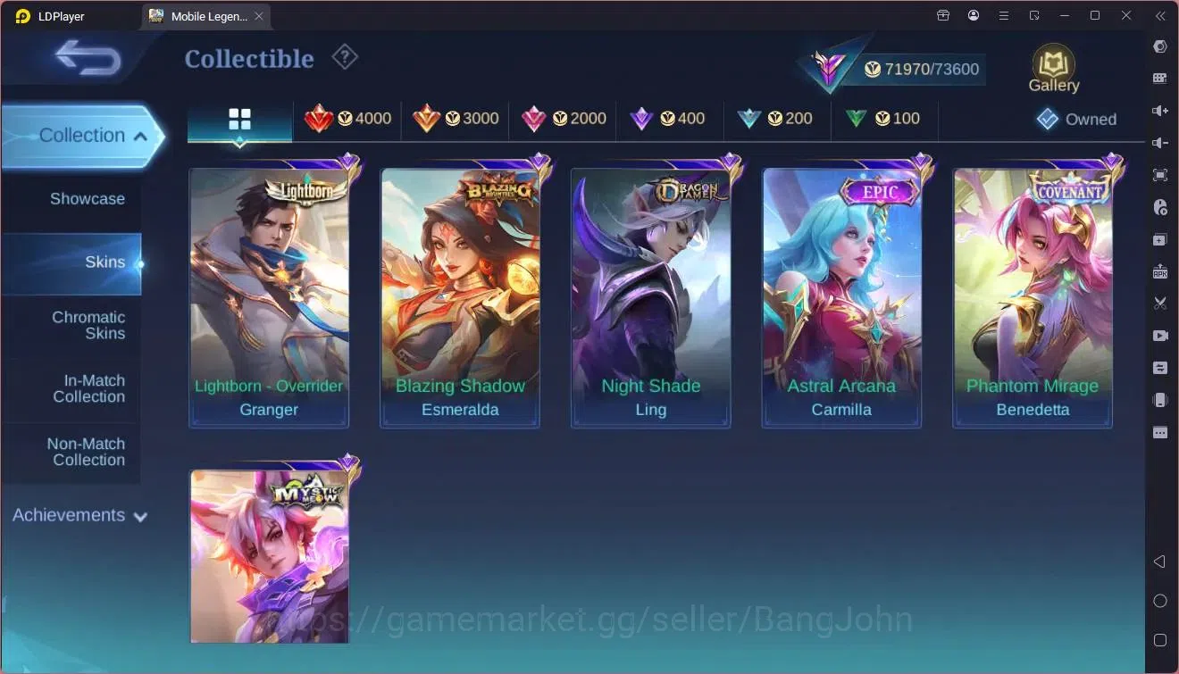 Mobile Legends: Bang Bang Accounts GLOBAL Hero 132 Skin 304|Sandrio Floryn|KOF Karina image 2