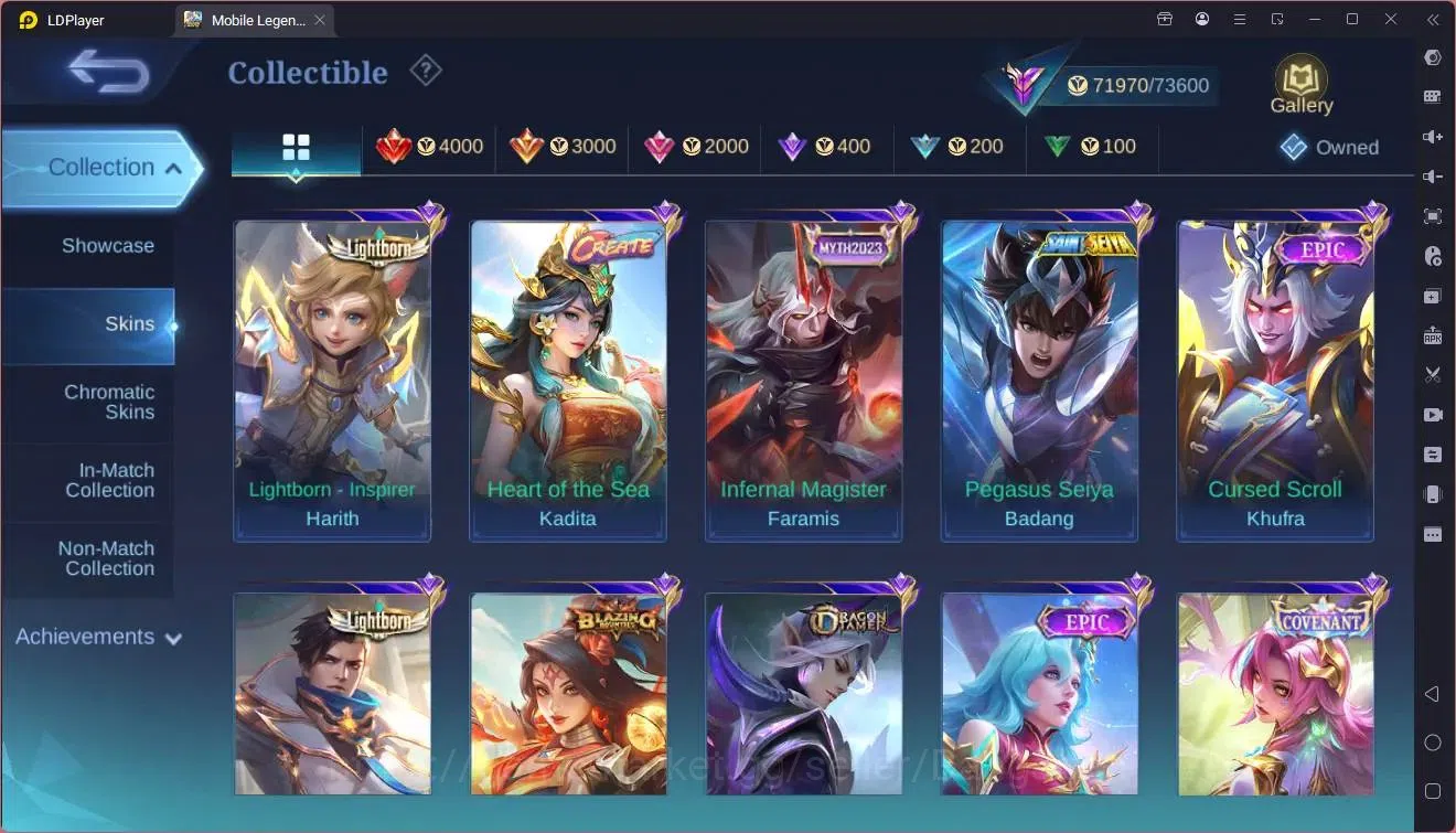 Mobile Legends: Bang Bang Accounts GLOBAL Hero 132 Skin 304|Sandrio Floryn|KOF Karina image 3