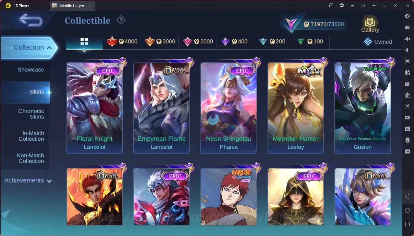 Mobile Legends: Bang Bang Accounts GLOBAL Hero 132 Skin 304|Sandrio Floryn|KOF Karina image 5
