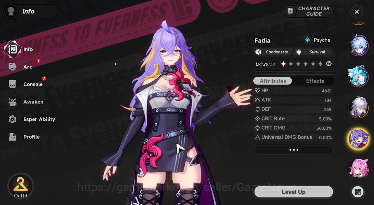 Neverness to Everness Accounts Global NA|HL 34|6 SSR[HotoriA1+Skin,Nanally+Sign,S image 8