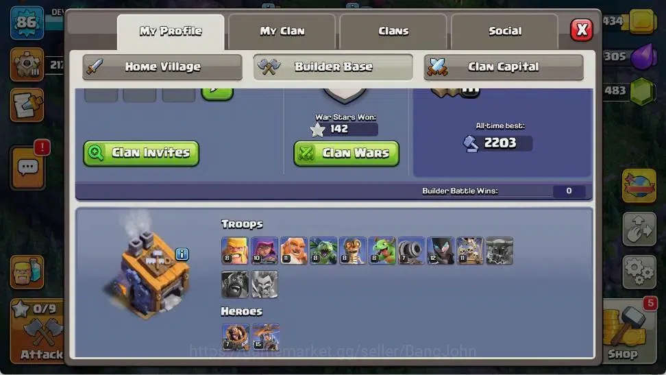 Clash of Clans Accounts Global |TH 11-BH 7|LVL 86|BK 42,AQ 42,MP 29,GW 20, image 13