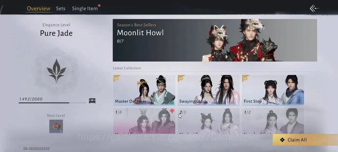 Where Winds Meet Accounts GLOBAL|Lv 10|1 Harmonic Core|GS 6268| Masked Grace image 10