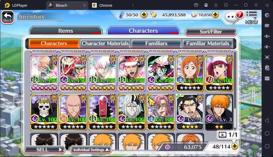 Bleach: Brave Souls Accounts Starter GLOBAL | 10.8k Orb + fresh Story |Ichigo TYBW24,Zangetsu Speed,Aizen 6TH,Byakuya 5TH 12