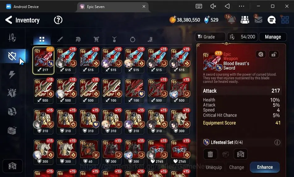 Epic Seven Accounts GLOBAL Unverif|New Era|5 ML(WOTM Tenebria,NC Landy image 10
