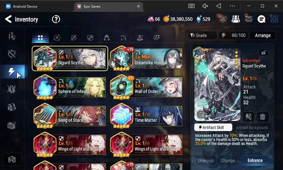 Epic Seven Accounts GLOBAL Unverif|New Era|5 ML(WOTM Tenebria,NC Landy image 11