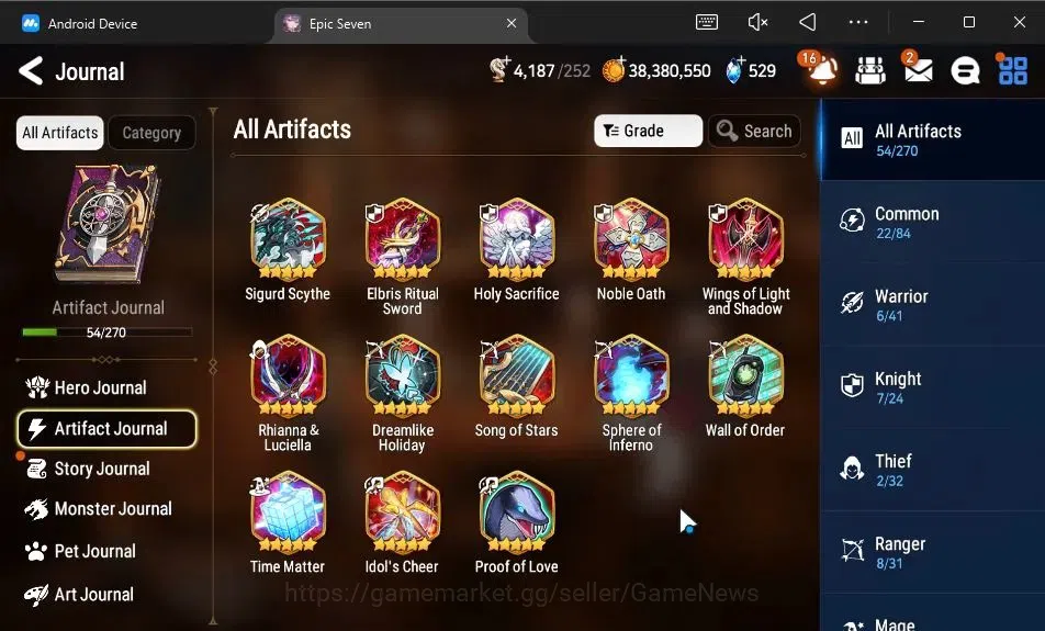 Epic Seven Accounts GLOBAL Unverif|New Era|5 ML(WOTM Tenebria,NC Landy image 8