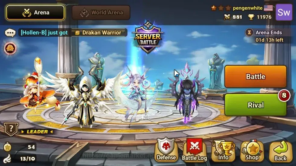 Summoners War: Sky Arena Accounts GLOBAL Lv28|1 LD[Artamiel]|9 Total NB5[Sonia,Angel image 3