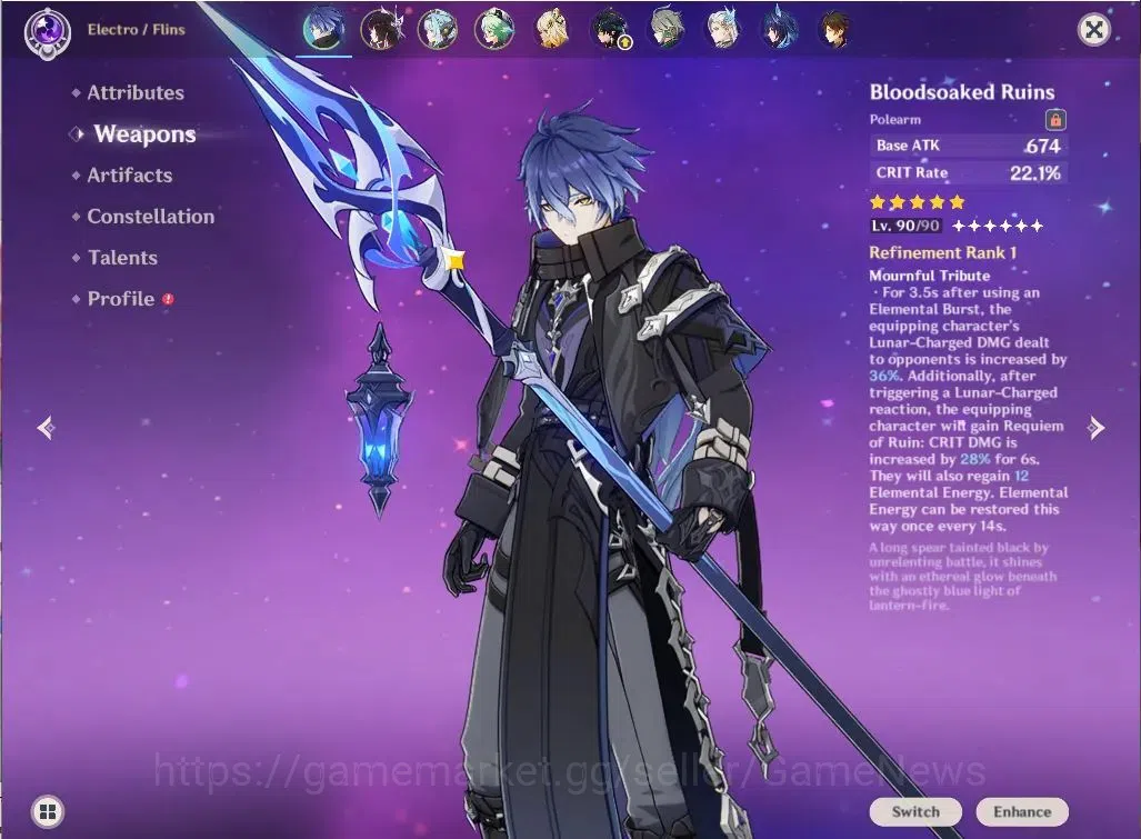 Genshin Impact Accounts ASIA|AR58|13Limited+6(*5Weapon)|3 PremTeam (Flins, image 6