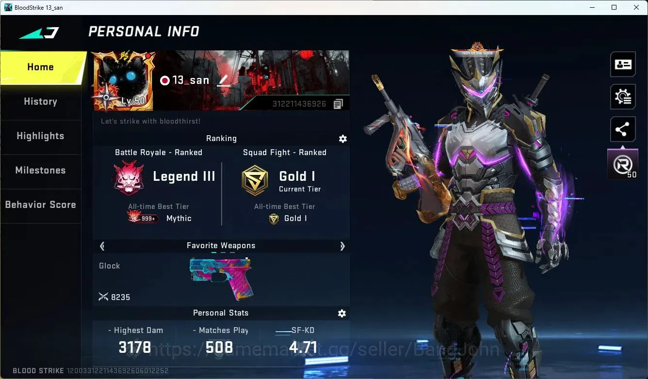 Blood Strike Accounts ASIA | 1 ETERNAL: Desert Eagle - Scorpius | 2 7DS  image 17