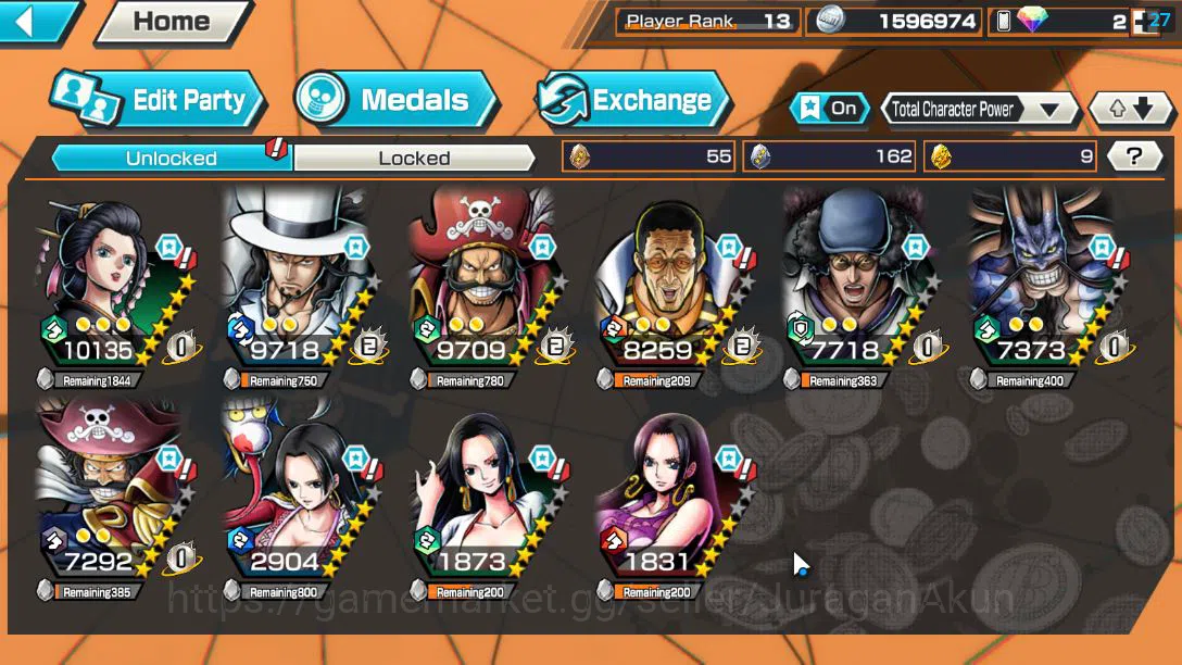 One Piece Bounty Rush Accounts Starter Global|EX 3|Battle Of Monster Onigashima Kaido,Land Of WanoOrobi,Awaken Form RobLucci 5