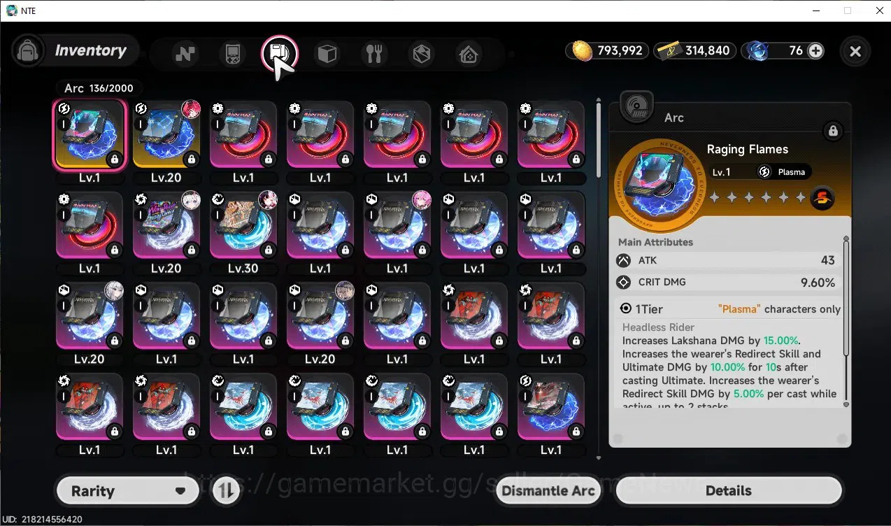 Neverness to Everness Accounts GLOBAL SEA|HL 17|TL 5|5 SSR 2 Limited|Lacrimosa+Sk image 11